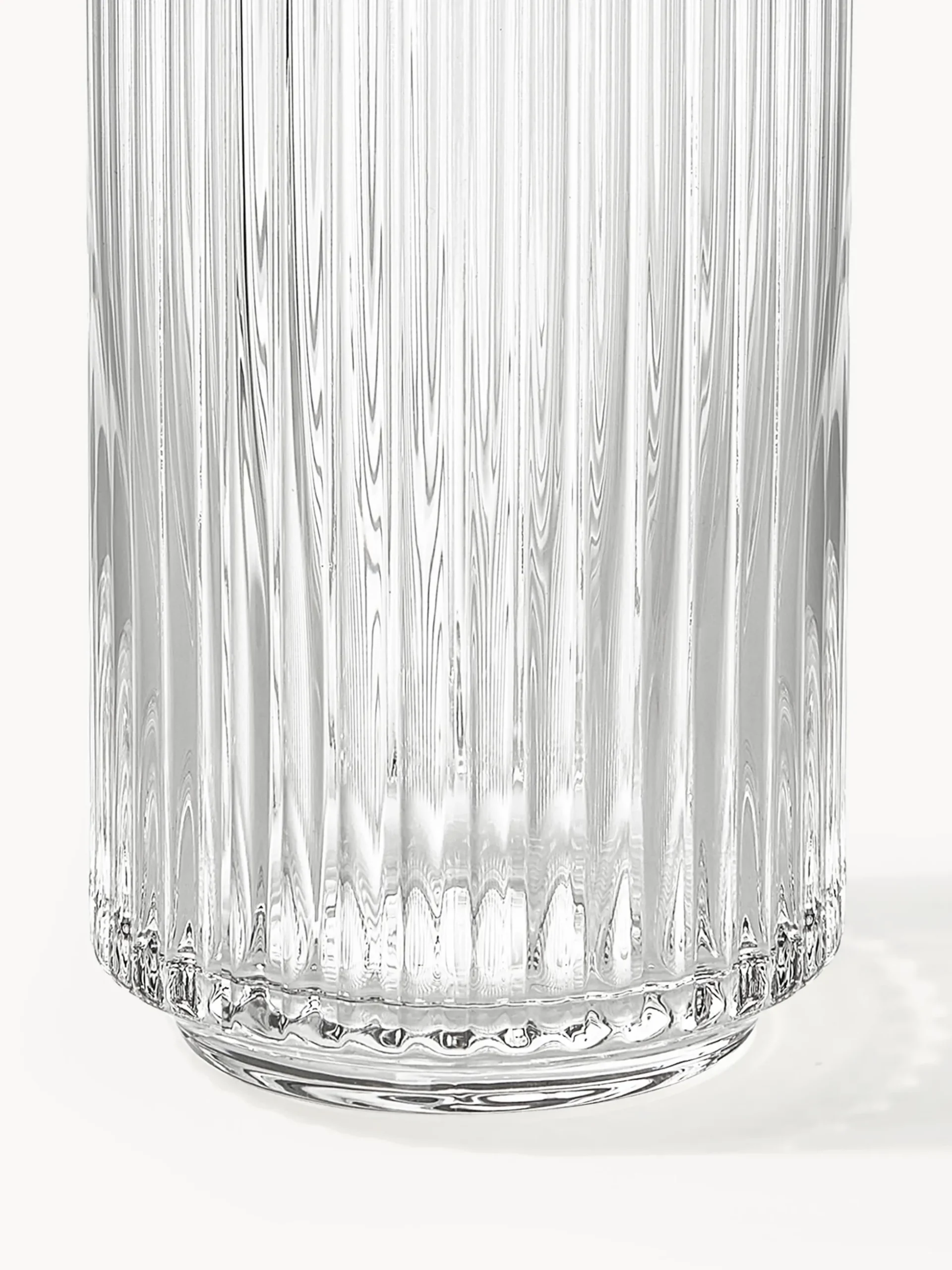Caraffa in vetro soffiato con bordo dorato Aleo, 1 L