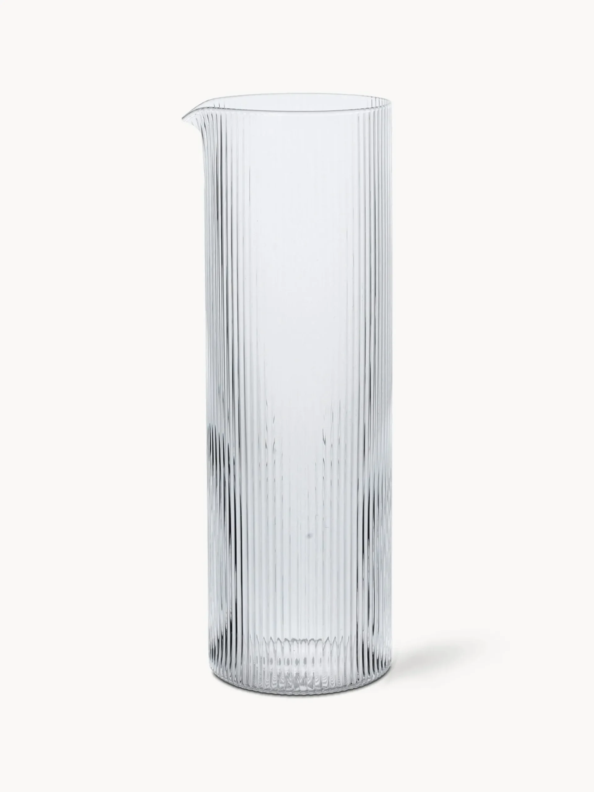 Caraffa in vetro soffiato millerighe Ripple, 1.1 L