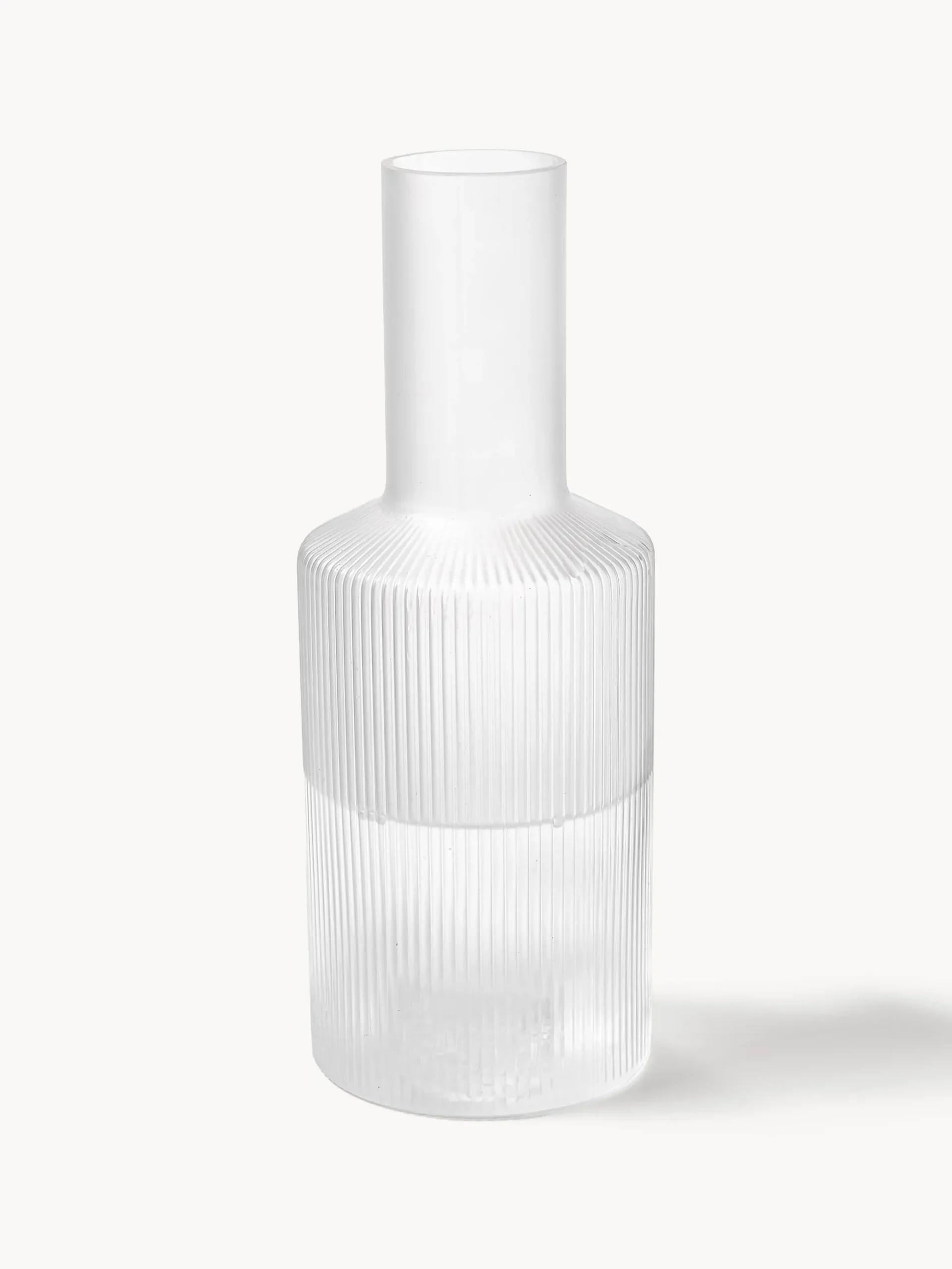 Caraffa in vetro soffiato millerighe Ripple, 1 L
