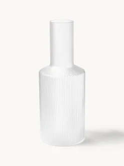Caraffa in vetro soffiato millerighe Ripple, 1 L