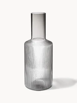 Caraffa in vetro soffiato millerighe Ripple, 1 L