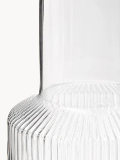 Caraffa in vetro soffiato millerighe Ripple, 1 L