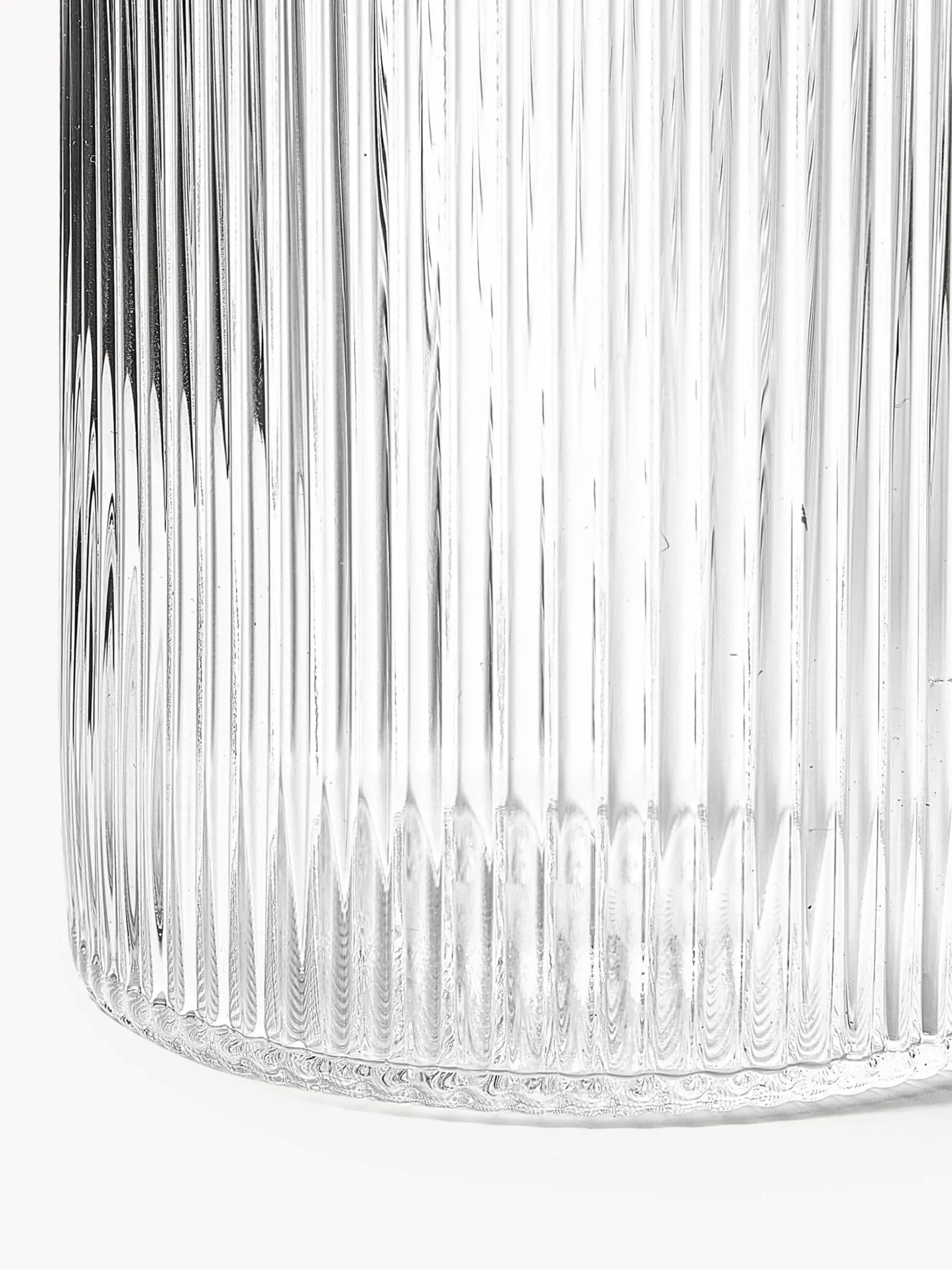 Caraffa in vetro soffiato millerighe Ripple, 1 L