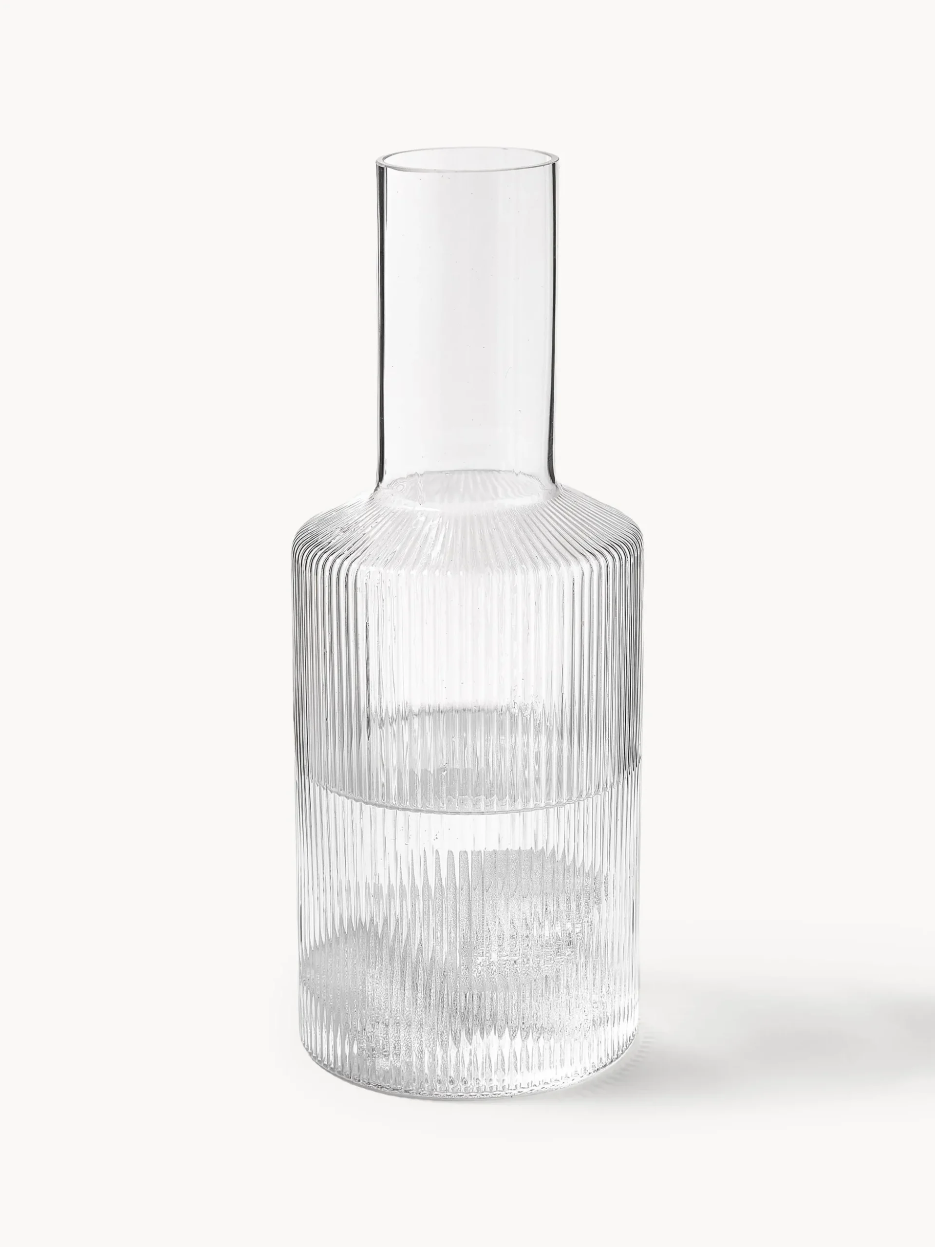 Caraffa in vetro soffiato millerighe Ripple, 1 L