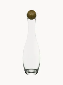 Caraffa in vetro soffiato con tappo in legno Eden, 1 L