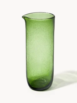 Caraffa in vetro soffiato con bolle d'aria Hippolyte, 840 ml