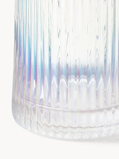 Caraffa con superficie millerighe iridescente Minna, 1,1 L