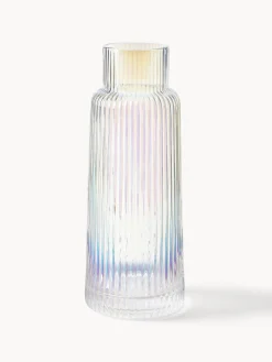 Caraffa con superficie millerighe iridescente Minna, 1,1 L