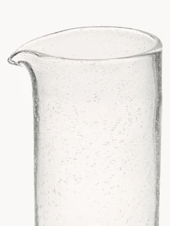 Caraffa in vetro soffiato con bolle d'aria Hippolyte, 840 ml