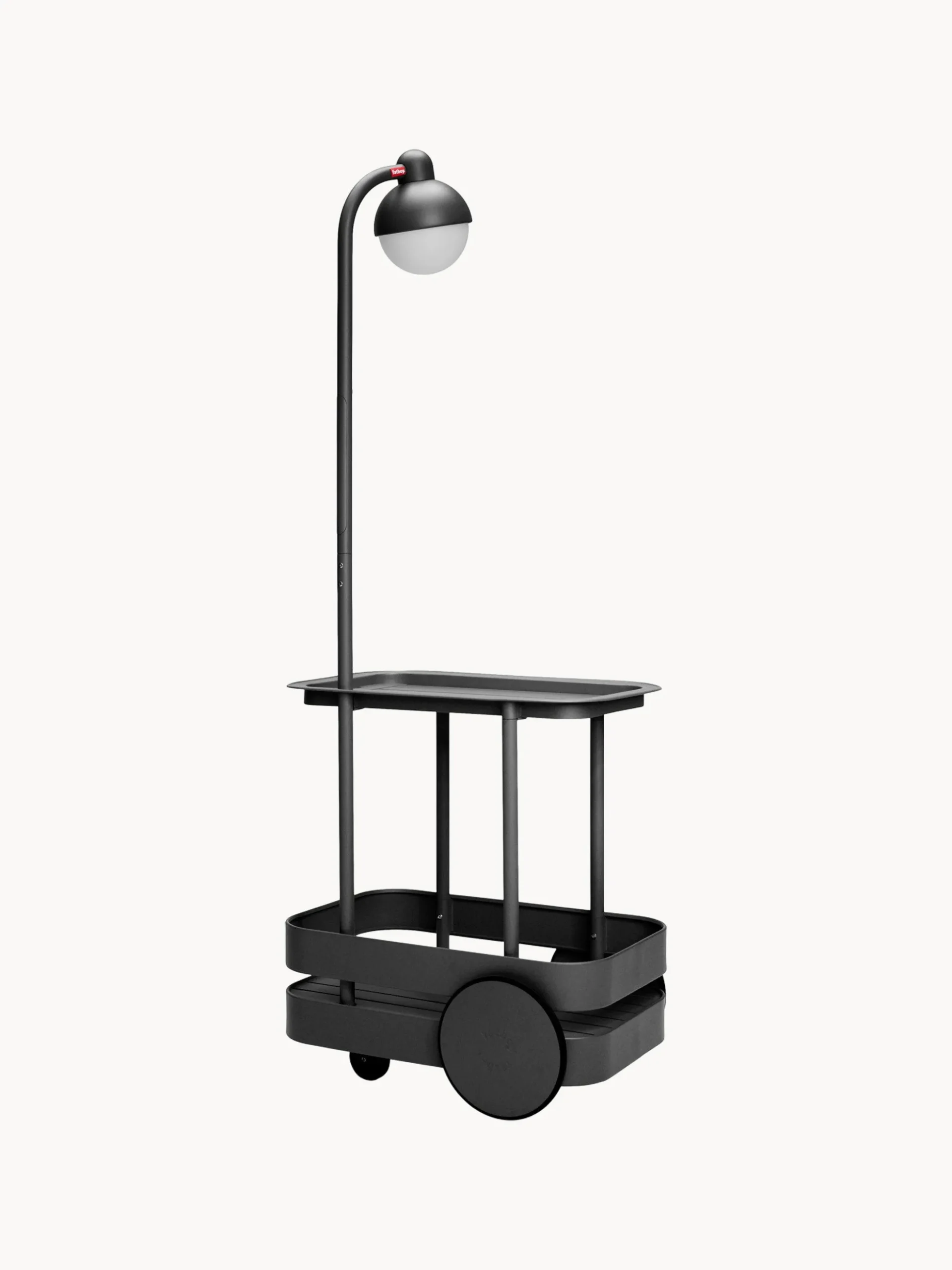 Carrello bar da giardino in metallo con luce a LED Jolly