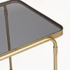 Carrello portavivande con piani in vetro Orabel