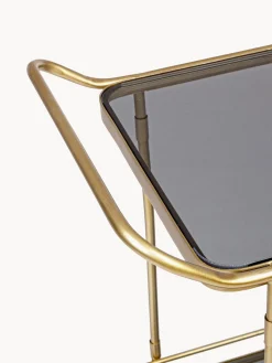 Carrello portavivande con piani in vetro Orabel