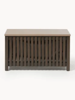 Cassapanca da giardino in legno di acacia con rivestimento Arkin, larg. 80 cm