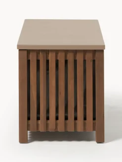 Cassapanca da giardino in legno di acacia con rivestimento Arkin, larg. 80 cm