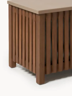 Cassapanca da giardino in legno di acacia con rivestimento Arkin, larg. 80 cm