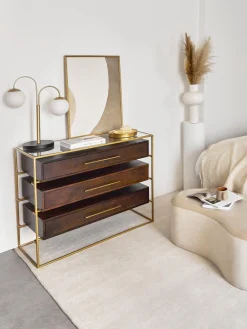 Cassettiera in legno di mango Lyle