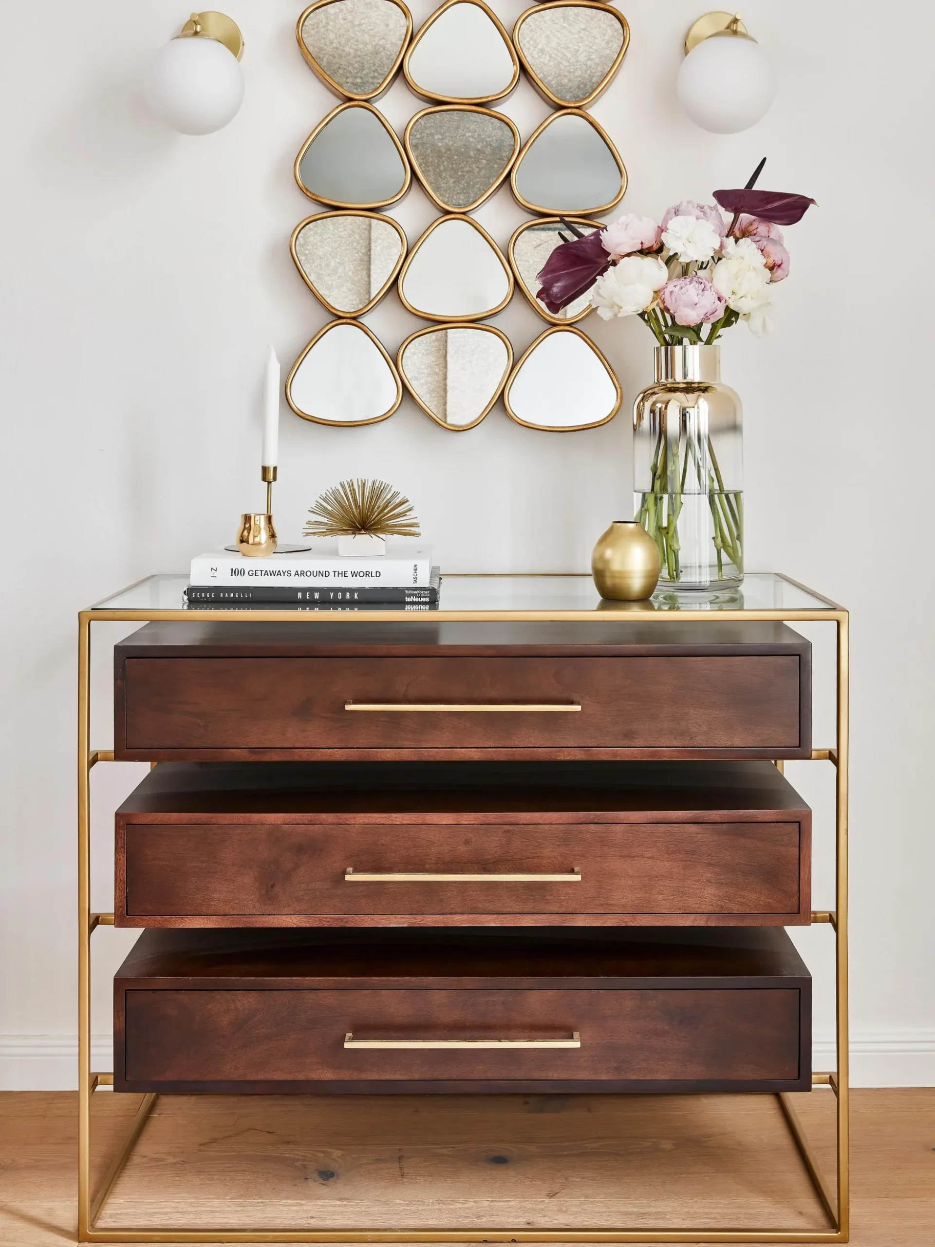 Cassettiera in legno di mango Lyle