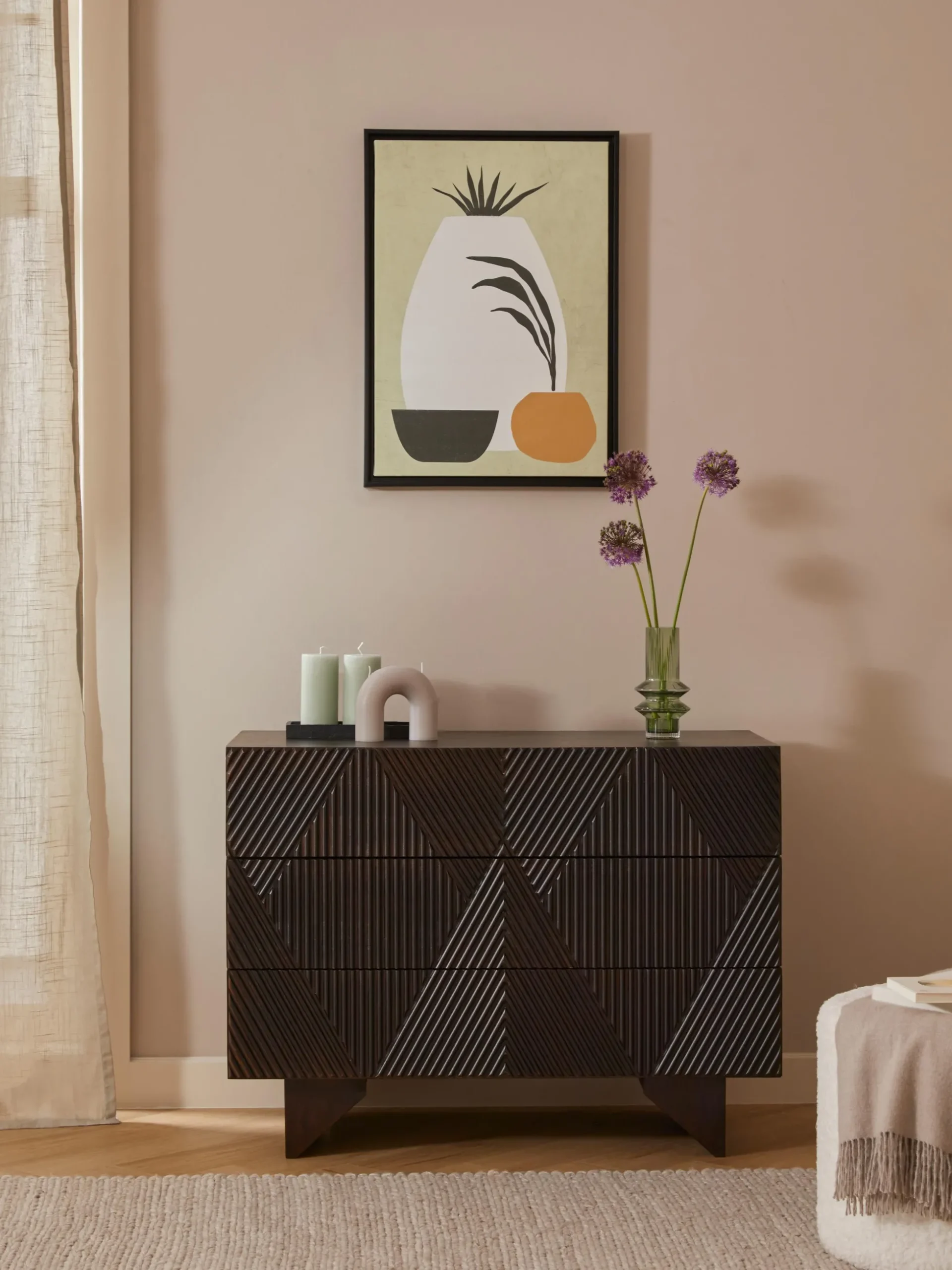 Cassettiera in legno di mango Louis