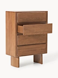 Cassettiera in legno di quercia Chandler