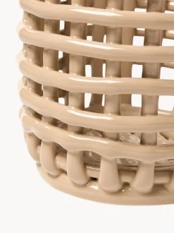 Cestino fatto a mano in ceramica Nalan, alt. 15 cm