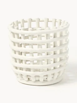 Cestino fatto a mano in ceramica Nalan, alt. 15 cm