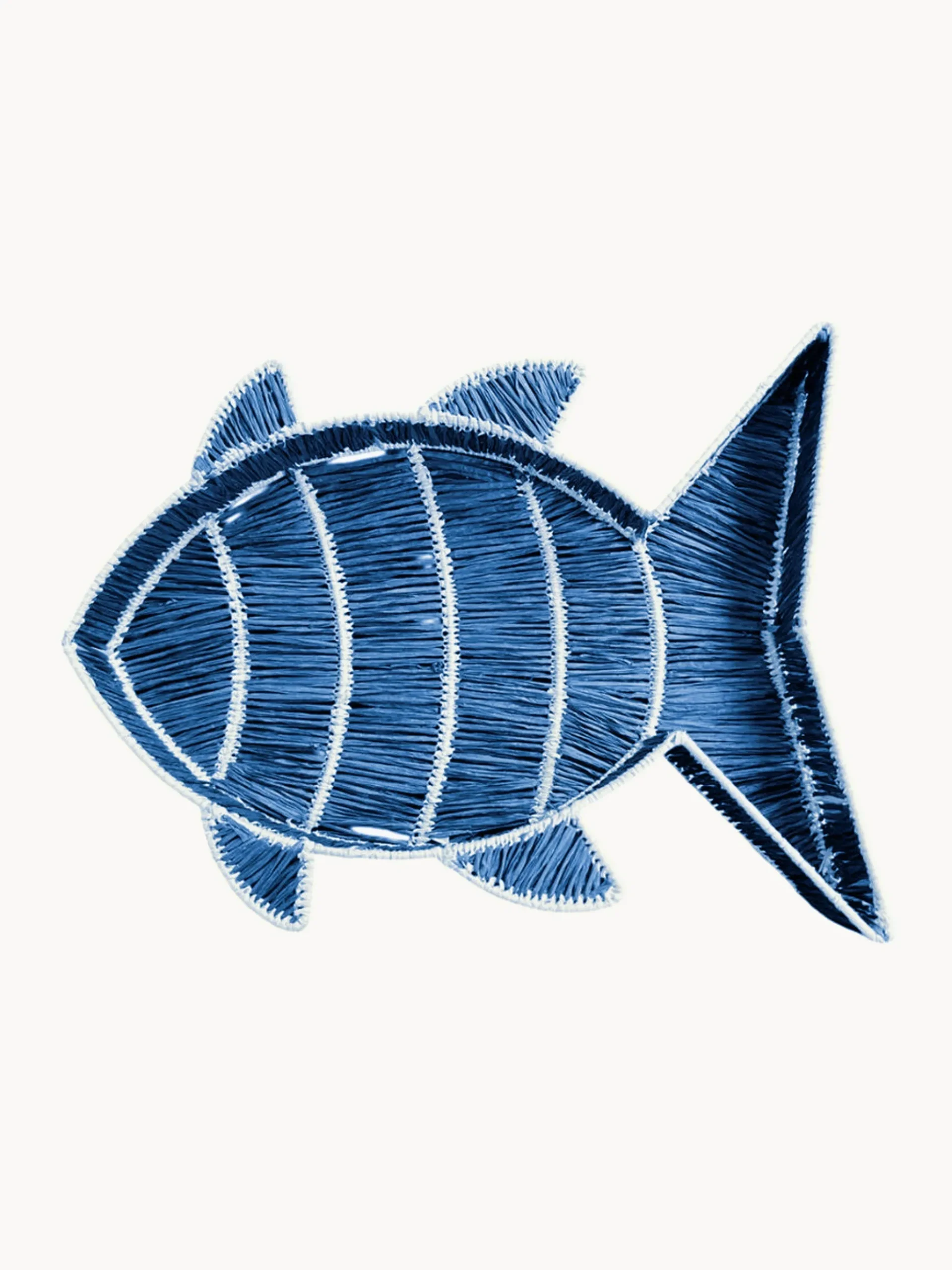Cestino in rafia fatto a mano Fish