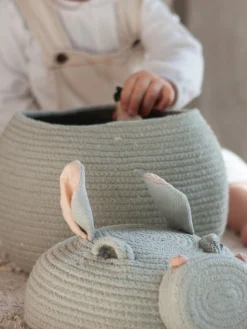Cesto con coperchio fatto a mano Henry the Hippo