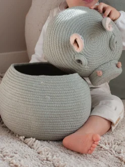 Cesto con coperchio fatto a mano Henry the Hippo