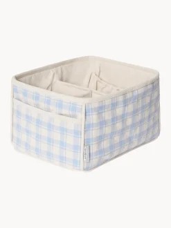 Cesto portaoggetti in cotone azzurro Sky Blue