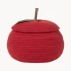 Cesto portaoggetti per bambini fatto a mano Back To School con coperchio