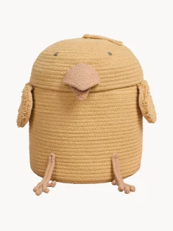 Cesto con coperchio fatto a mano Charlie the Chicken