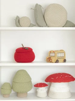 Cesto portaoggetti per bambini fatto a mano Back To School con coperchio