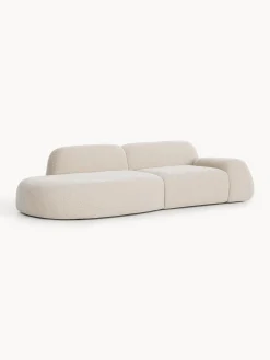 Chaise longue componibile 3 posti in teddy Wolke