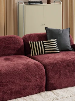 Chaise longue componibile 3 posti in teddy bouclé Wolke