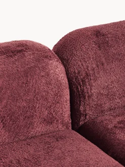 Chaise longue componibile 3 posti in teddy bouclé Wolke