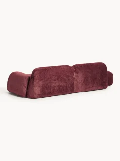 Chaise longue componibile 3 posti in teddy bouclé Wolke