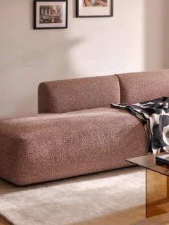 Chaise longue componibile 2 posti in bouclé Sofia