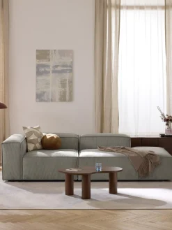 Chaise longue componibile in velluto a coste Lennon