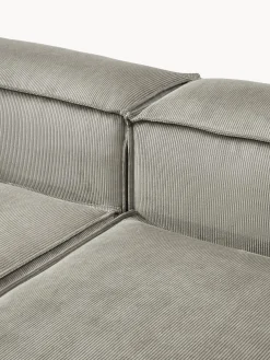 Chaise longue componibile in velluto a coste Lennon