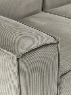 Chaise longue componibile in velluto a coste Lennon