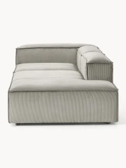 Chaise longue componibile in velluto a coste Lennon