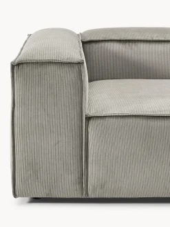 Chaise longue componibile in velluto a coste Lennon