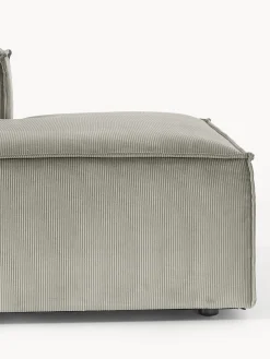 Chaise longue componibile in velluto a coste Lennon