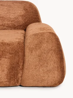 Chaise longue componibile 3 posti in teddy bouclé Wolke