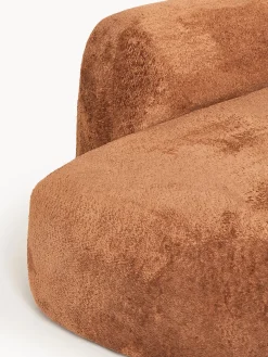 Chaise longue componibile 3 posti in teddy bouclé Wolke