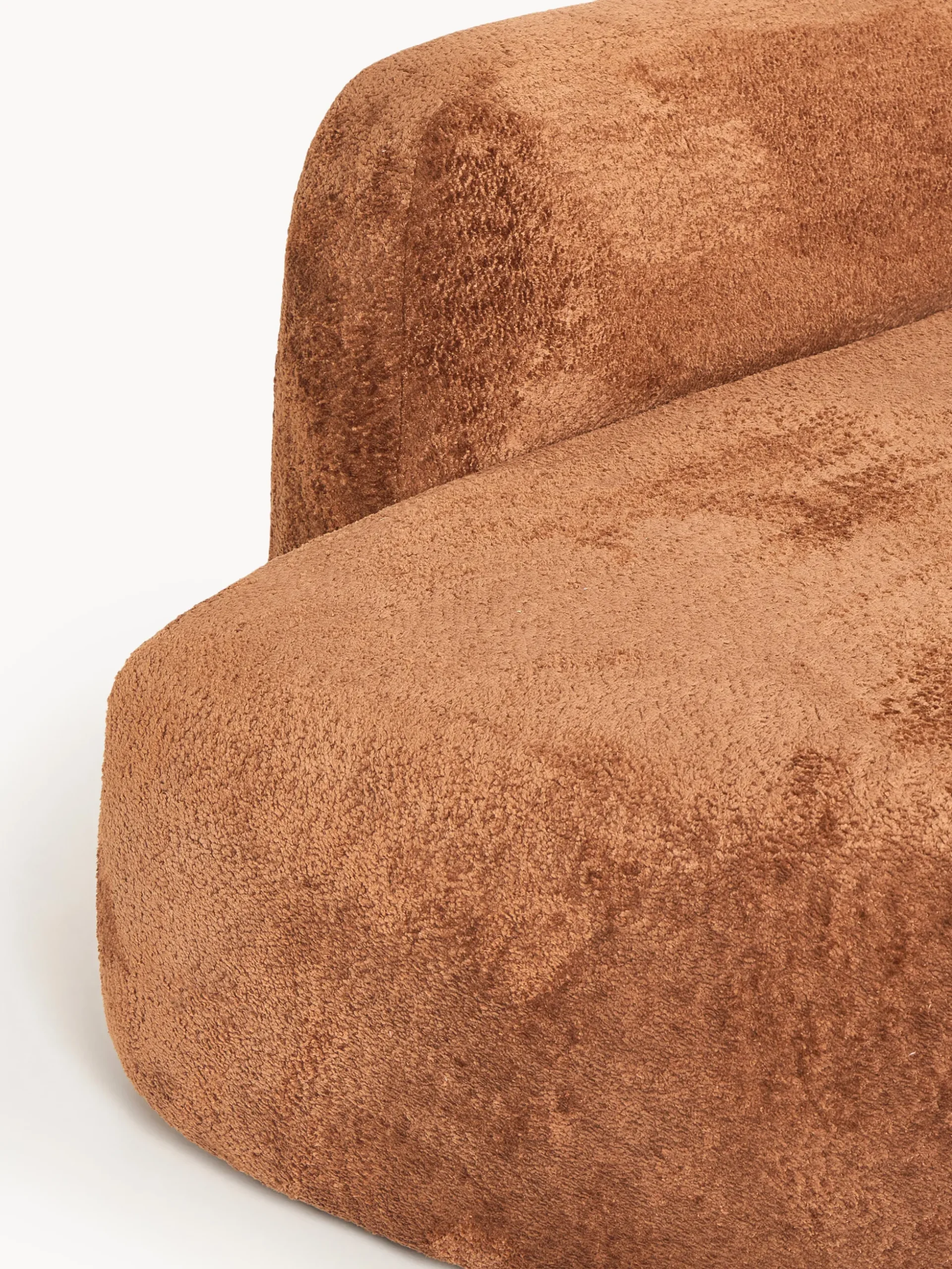 Chaise longue componibile 3 posti in teddy bouclé Wolke