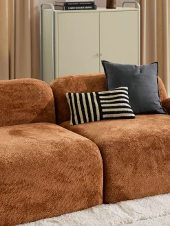 Chaise longue componibile 3 posti in teddy bouclé Wolke