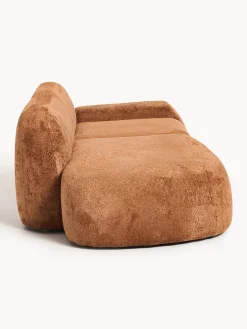 Chaise longue componibile 3 posti in teddy bouclé Wolke
