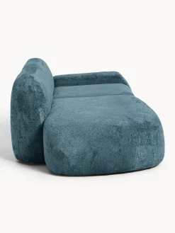 Chaise longue componibile 3 posti in teddy bouclé Wolke