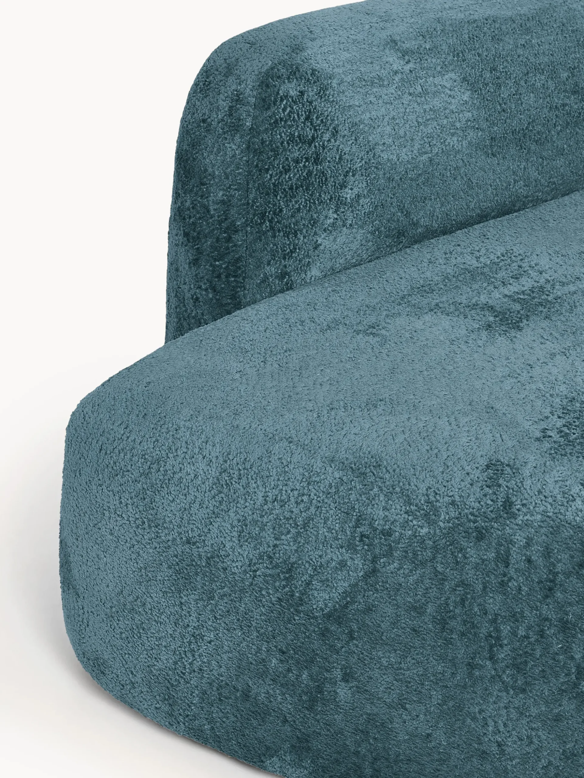 Chaise longue componibile 3 posti in teddy bouclé Wolke